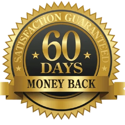 60 days money back satisfaction guarantee seal