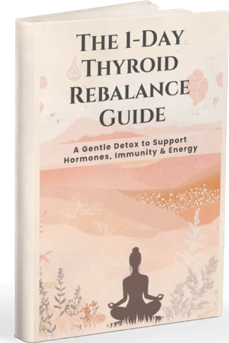 1-Day Thyroid Rebalance Guide ebook cover, free Thyrafemme Balance bonus