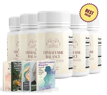 Thyrafemme Balance Gold Pack, 6 bottles with 5 free ebooks